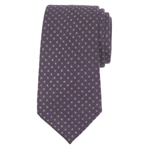 JOSEPH ABBOUD Mens Wool Tie Purple Gray LONG 3.15 Classic Designer Necktie ITALY