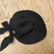 Sun N Sand Headware Black Black Fabric sun hat Pony UPF 50+ Protection elastic