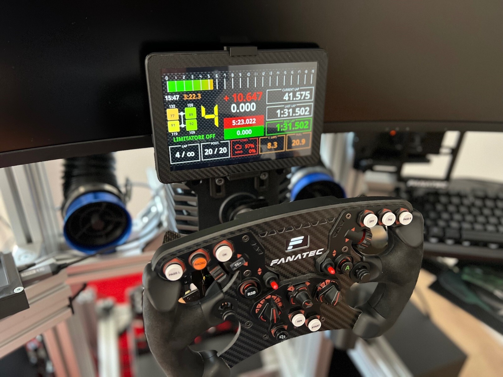 V3 Fanatec Mobile Phone/Tablet Mount, Hawx ? Henverstellbar SIM Racing