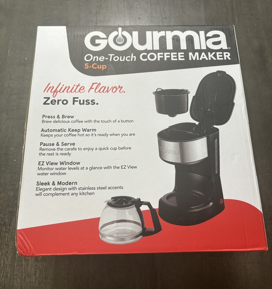 GOURMIA 5 Cup One Touch Coffee Maker with Keep Warm Pause and Brew New