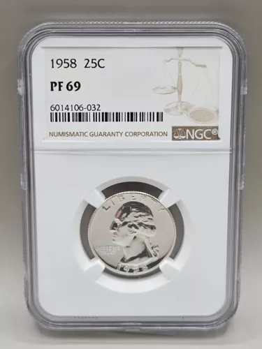 1958 Washington Quarter Proof NGC PF 69