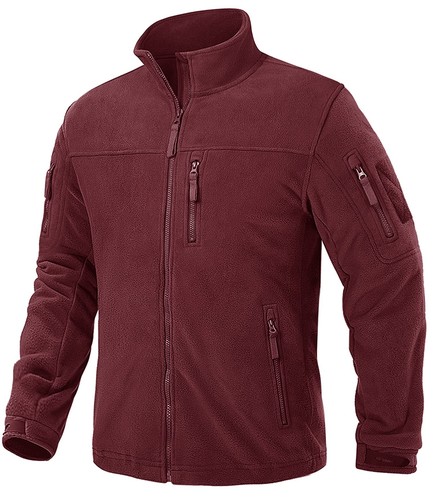 Men's Full-Zip Fleece Jacket Softshell Hiking Winter Windproof Casual Work Coat - Picture 76 of 89