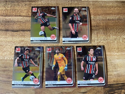 2019-20 Topps Chrome Bundesliga Eintracht Frankfurt Full 5-Card Base Team Set