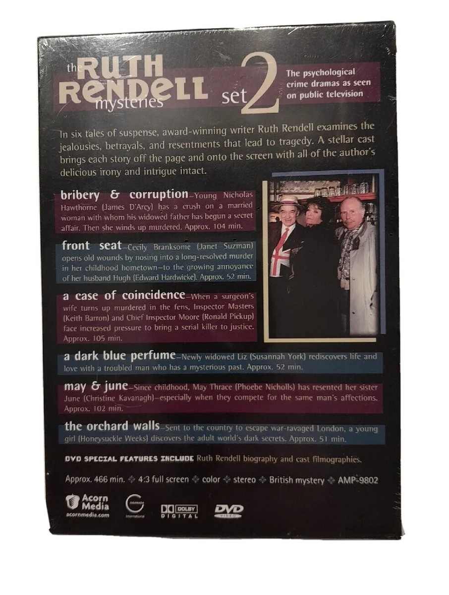 THE RUTH RENDELL MYSTERIES (Acorn Media) Set 1 & 2 NEW