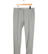 YVES SAINT LAURENT Plaid Print Dress Pants in Grey W36"xL30"