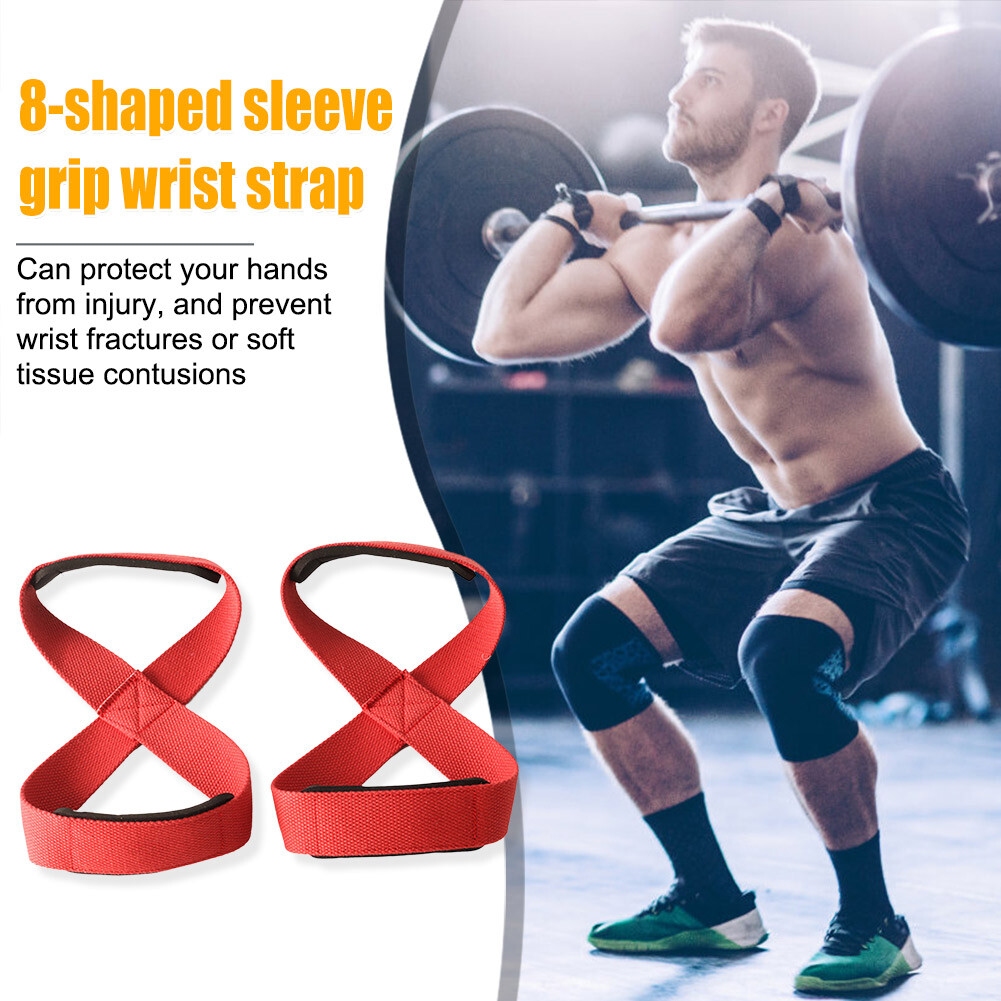 Padded Figure 8 PullUps Straps Lightweight DeadLift Wrist Strap for