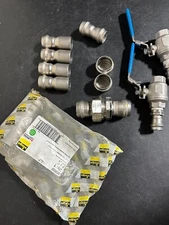 VIEGA PROPRESS 304 STAINLESS FITTINGS  + VALVES 1/2" -  1" QTY (11)  *USA - GER*