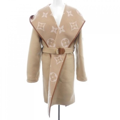 Authentic Louis Vuitton Belted Double-Face Hooded Wrap Coat