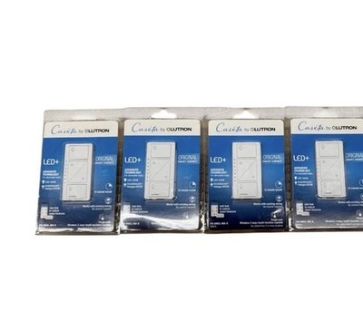 4 PCS Lutron Caseta Wireless Smart Dimmer Switch PD-6WCL-WH-R White 150W