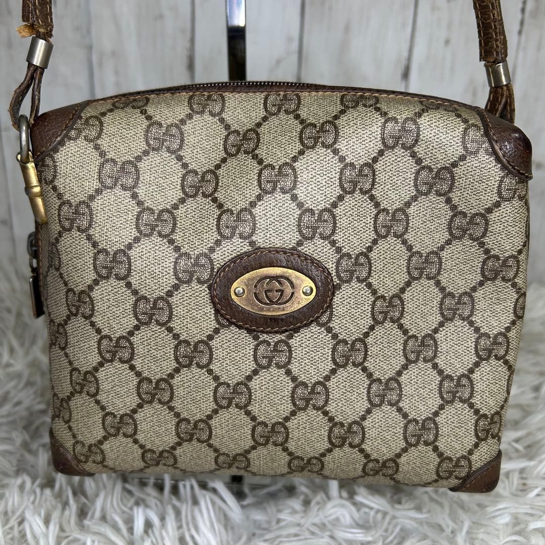 GUCCI Old Gucci Leather Interlocking Shoulder Bag… - image 1