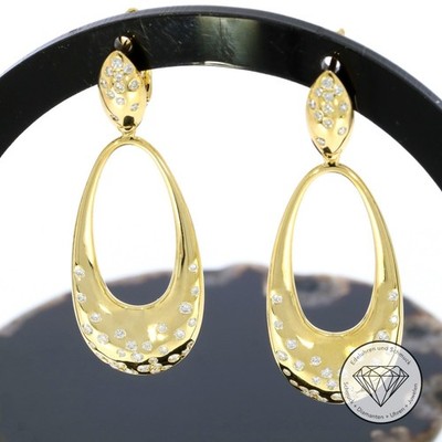 Wert 18.400,- Original Kat Florence Floating D Brillant Ohrringe 750 Gold xxyy
