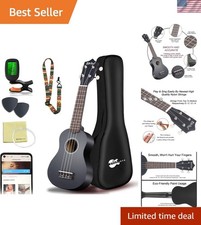 21-Inch Soprano Ukulele Beginner Pack with Tuner  Free Online Lessons