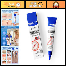 Silicone Scar Gel for Old New Scars, Acne, Burns, Stretch Marks - 20g Fast Abs