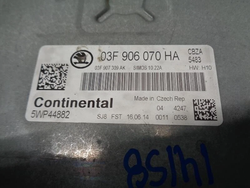 03F906070HA centralina motore per SKODA RAPID 1.2 8V TSI 2012 3648211 - Immagine 4 di 4