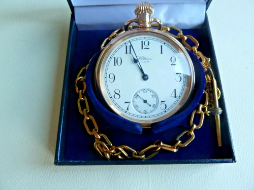 Antique Waltham gold filled open face pocket watch 15 jewels just serviced.