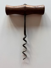 Vintage Antique Wooden Handled Corkscrew, Engraved HA.Knox & Co London