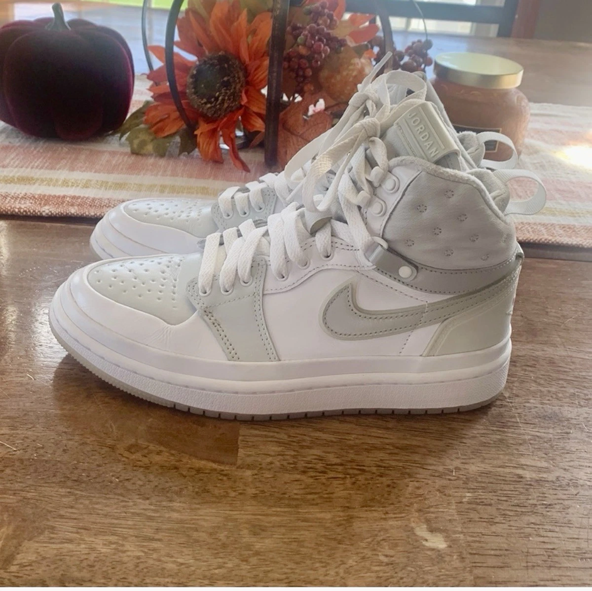 シューズ(女性用) Nike AirJordan1 Acclimate  Toe WMNS Jordan 1 Acclimate White Grey Fog W for sale | eBay UK