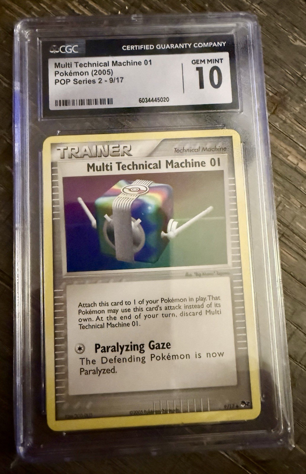 Pokemon TCG Multi Technical Machine 01 9/17 Trainer 2005 Pop Series 2 CGC 10