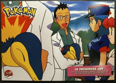 CYNDAQUIL X OFFICER JENNY X PROFESSOR ELM POKEMON JOHTO CARDS TOPS CARD ART 