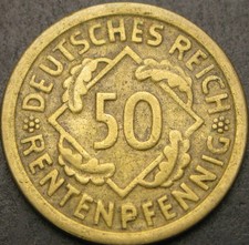 GERMANY (Weimar) 50 Rentenpfennig 1924G - VF - 788 ¤