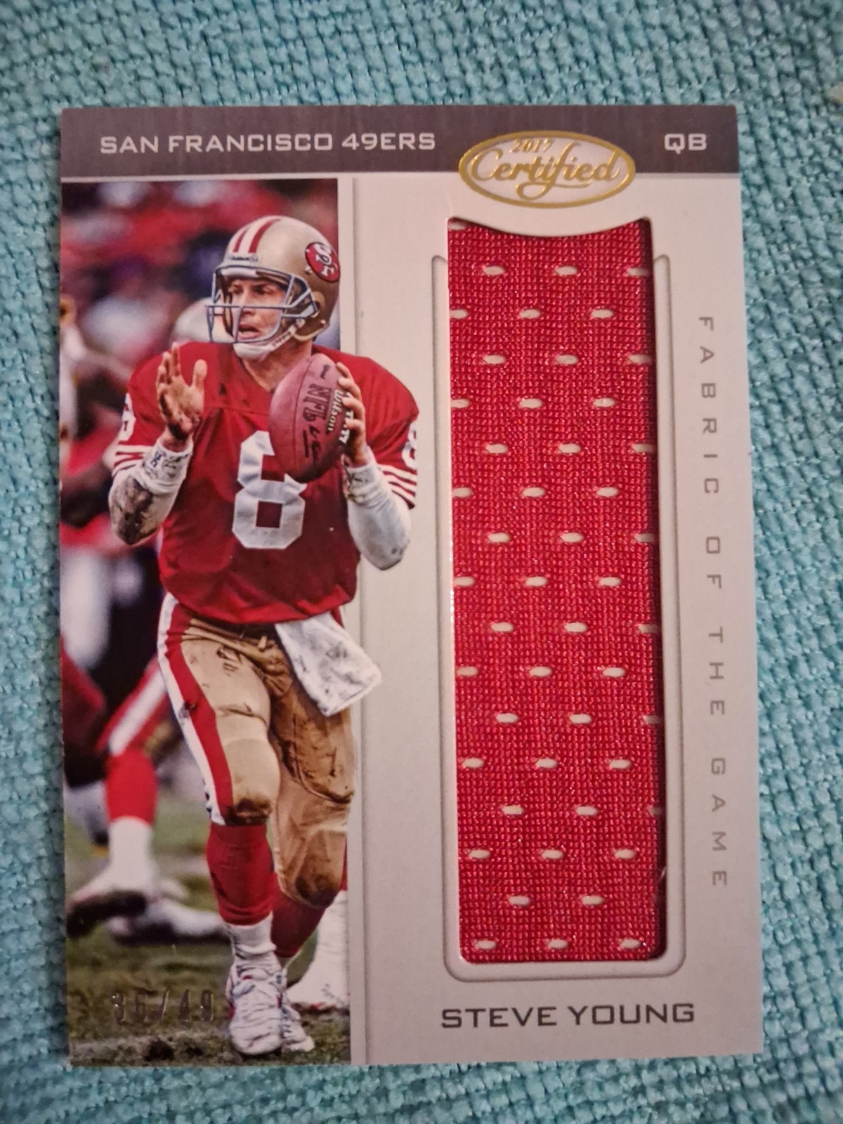 2017 Panini Certified - Fabric of the Game Steve Young #FG-SY /49 Jersey HOF