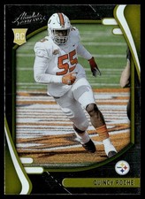 2021 Panini Absolute Quincy Roche Rookie Pittsburgh Steelers #164