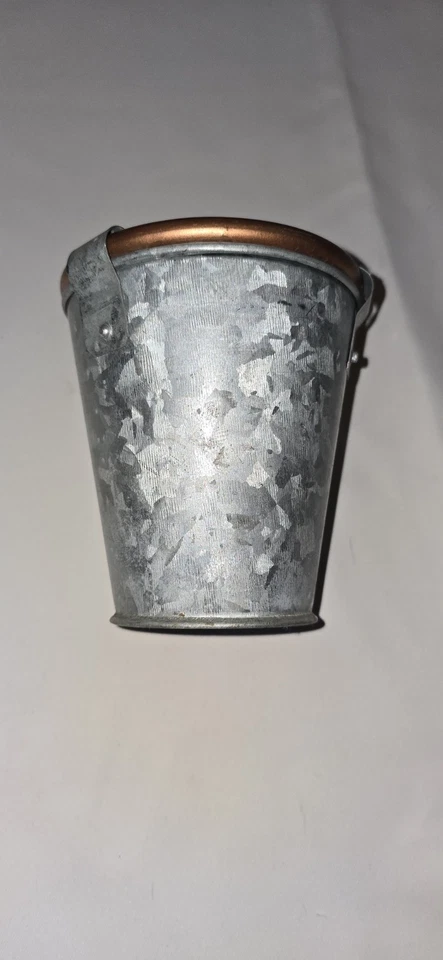 Maceta pequeña de flores de zinc Foto 3 de 4