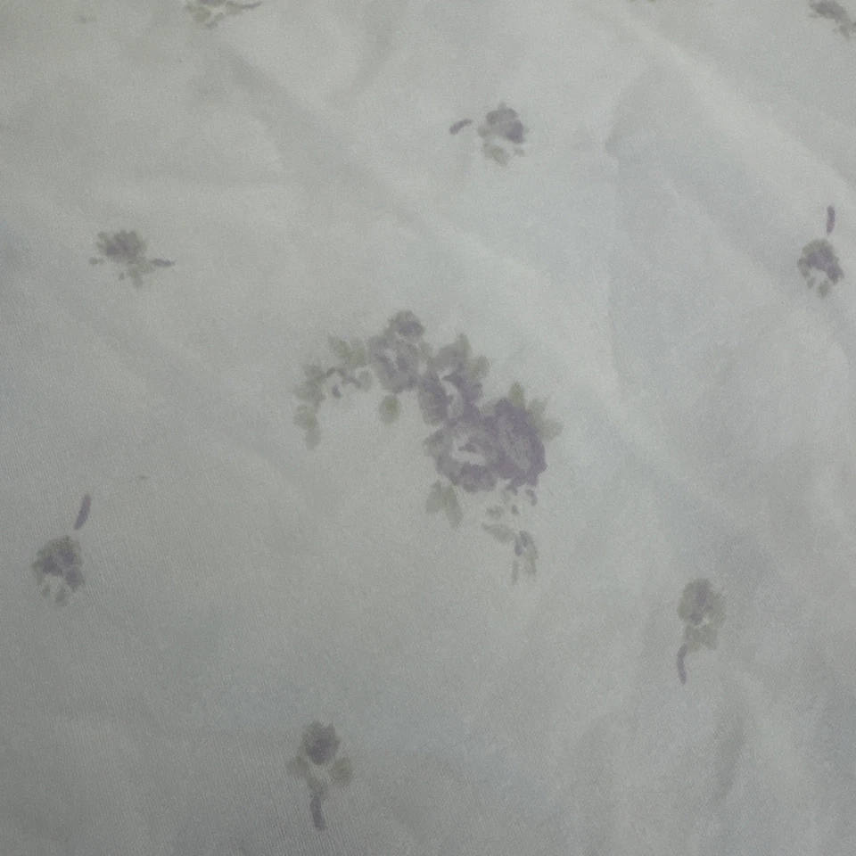 Sábana Ajustable Simply Shabby Chic TIARA Floral Púrpura Lavanda Algodón ~ DOBLE Foto 2 de 4