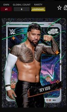 WWE Topps Slam Cosmic DIGITAL Jey Uso Legendary Black 10 CC