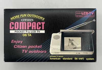 Citizen Compact Pocket Portable LCD TV 06TA Box and Instructions Vintage NOS