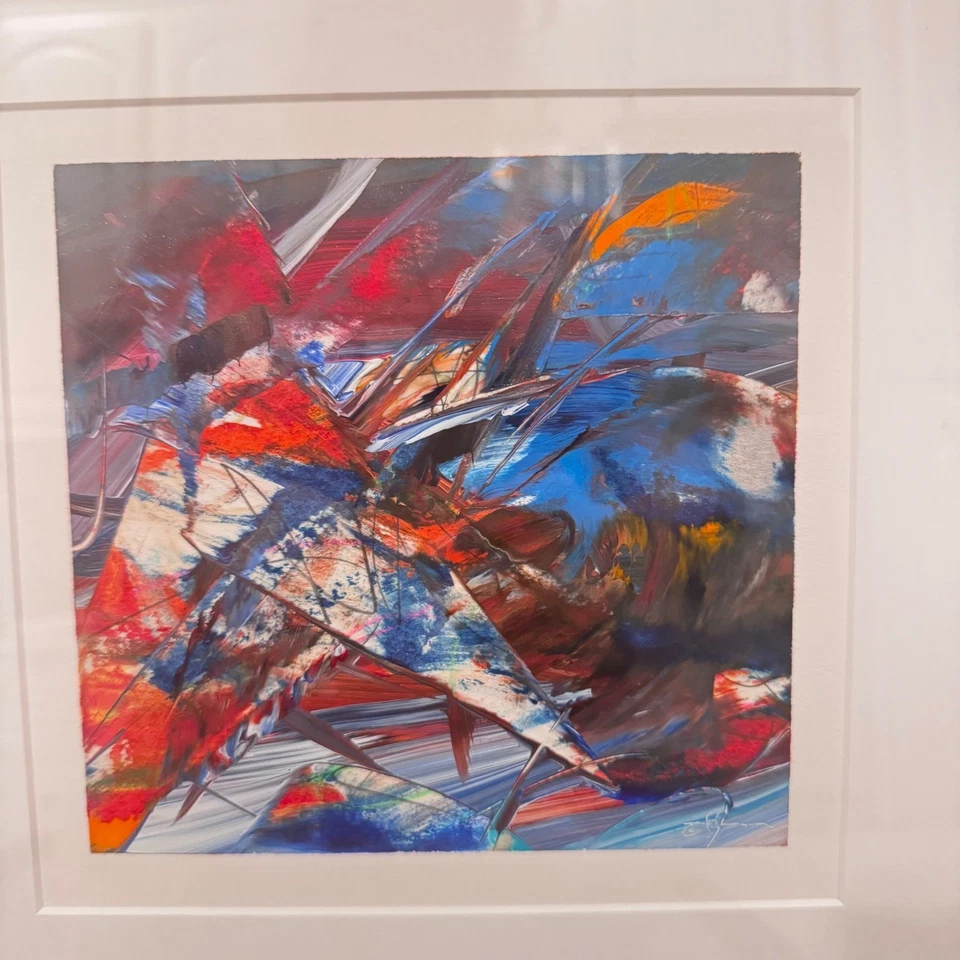 Joel Masewich Abstract Expressionism Art "Blue Sea" Original Painting Wall  Art - Image 2 of 4