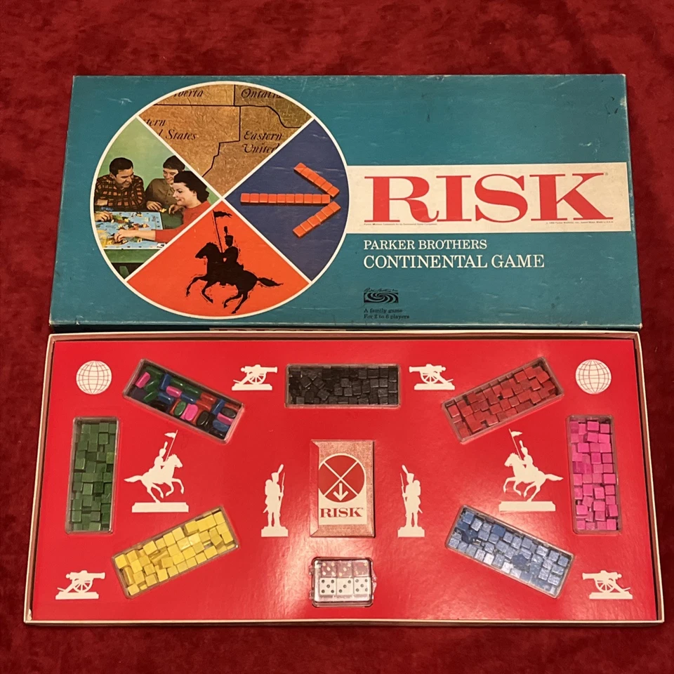 Vintage Risk Parker Brothers Continental Board Game 1968 Clean COMPLETE Perfect - Image 4 of 4