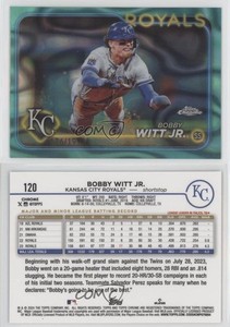 2024 Topps Chrome Aqua Lava Refractor /199 Bobby Witt Jr #120