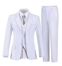 Boy's Suits for Kid Formal 5pcs Slim Fit Wedding Tuxedo Casual Suit Set 4