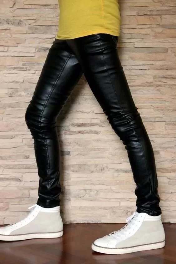 Men's Leather Pant REAL BLACK Slim Fit 100% Genuine Leather Motorbike Pant