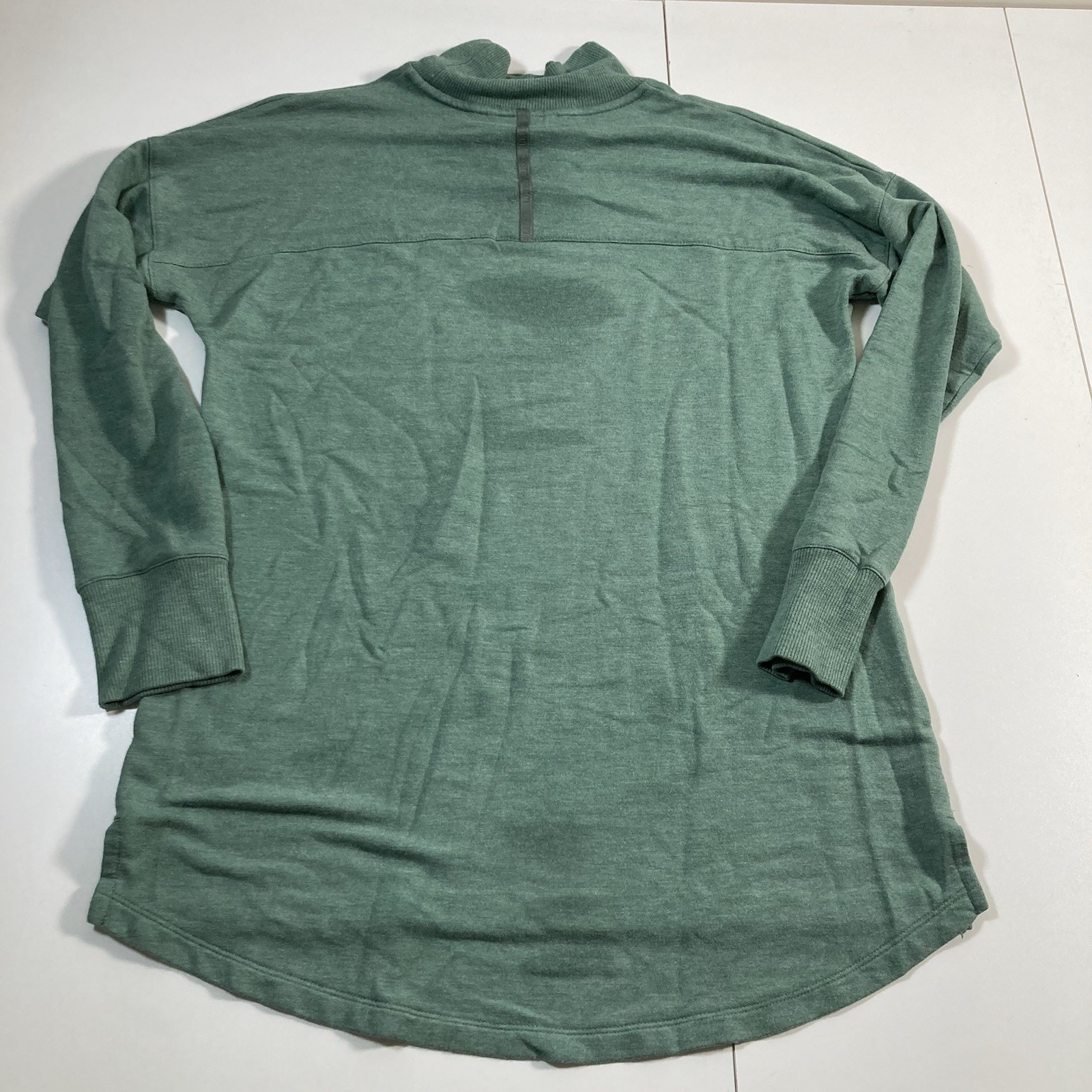 LL Bean Women's Softflex Mockneck Pullover Sweater Medium Green Hiking READ thumbnail 4