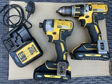 Dewalt 18v XR Brushless drill DCD795 & impact driver DCF887 3.0Ah batts