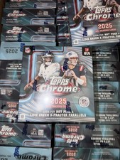 2025 Topps Chrome NFL Football Factory Sealed Mega Box *Lot Of 10*