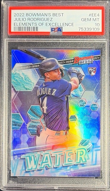 Julio Rodriguez ~ 2022 Bowman's Best ~ Elements of Excellence Rookie #EE4 PSA 10