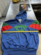 Vintage Adidas Originals Colorado Hoodie Medium 38/40” Blue Green White Red Rare