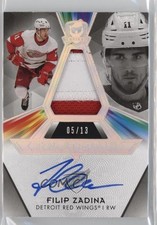 2019-20 The Cup Tri Laterals Jerseys Black Foil 5/13 Filip Zadina Patch Auto 4f5