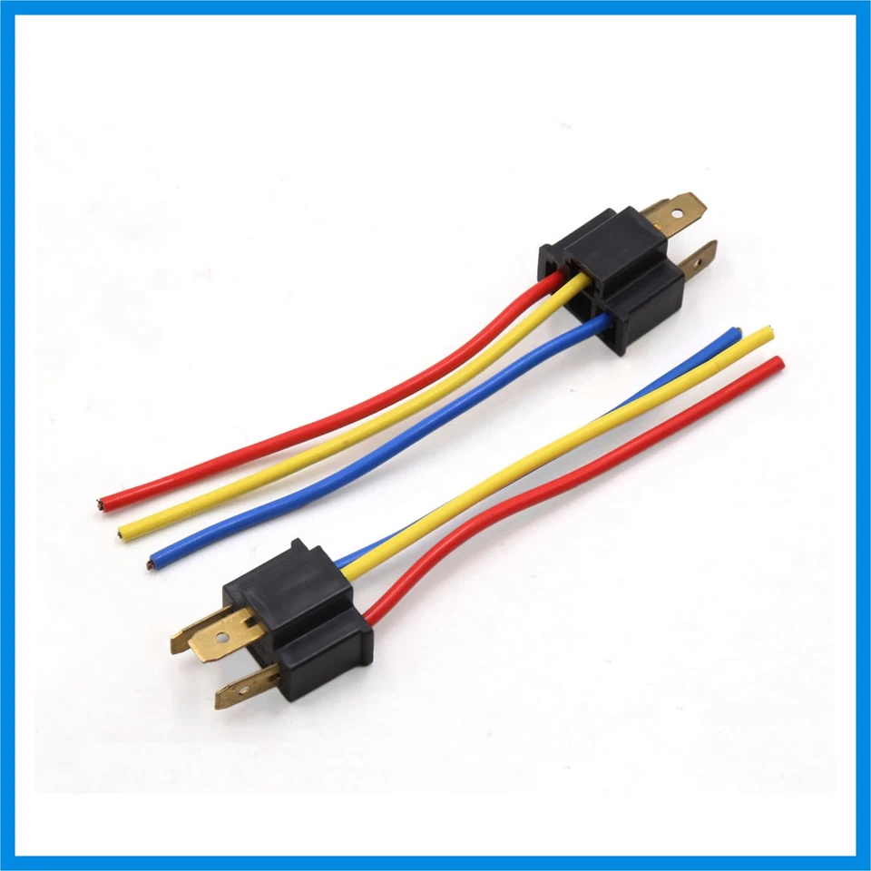 4 piezas H4 Lámpara Antiniebla Bombilla Coche Macho Cableado Arnés Conector Enchufe Adaptador Nuevo Foto 2 de 3