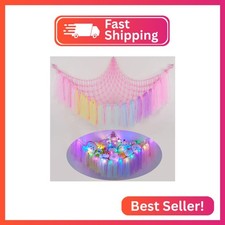 FIOBEE Stuffed Animals Net or Hammock with LED Light, Toy Hammock Hanging Stuffe