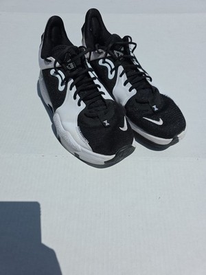 Nike PG 5 Team Mens Size 11.5 White Black Athletic Basketball Shoes Sneakers