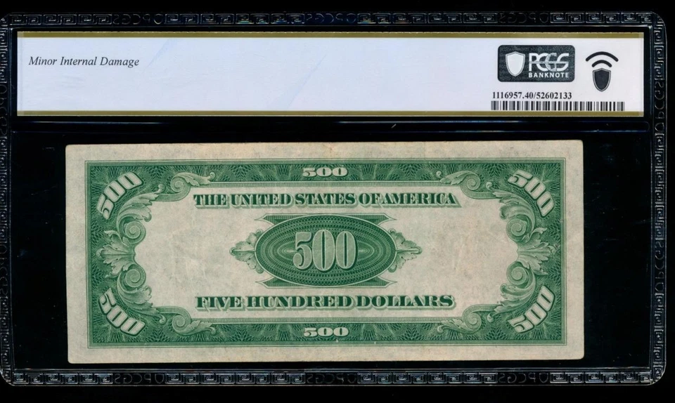 AC 1934A $500 FIVE HUNDRED DOLLAR BILL Chicago PCGS 40 comment - Image 2 of 2