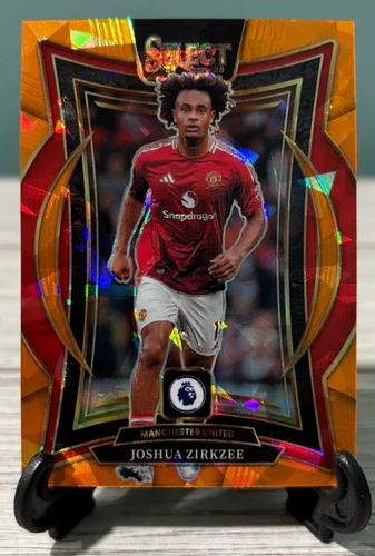 Joshua Zirkzee 2024-25 Panini Select Premier League #99 Terrace ORANGE ICE /155