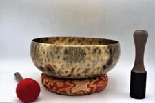 10 inch full moon 'Jhumka' Tibetan singing bowl better for meditation