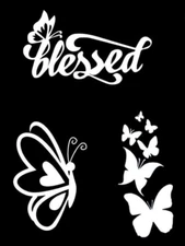 Butterfly Blessed Family Vinyl Decal Car Truck Window Tumbler Laptop Tablet Mugs