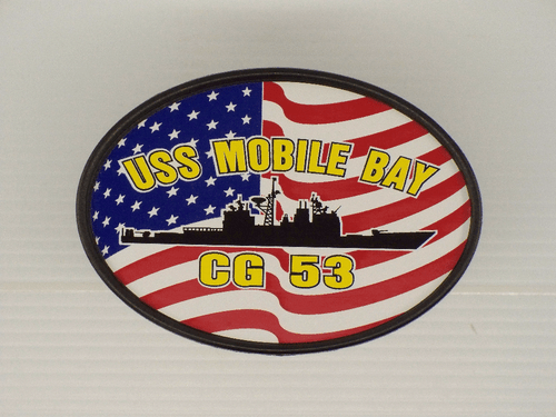 USS MOBILE BAY CG 53 Hitch Cover Military USN U S Navy - Picture 4 of 4