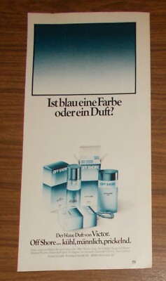 Seltene Werbung vintage Victor OFF SHORE Eau de Toilette After Shave Seife 1977